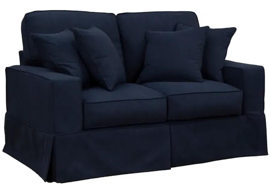 Americana Navy Slipcover Loveseat