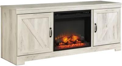 Bellaby Whitewash Large TV Stand with Fireplace