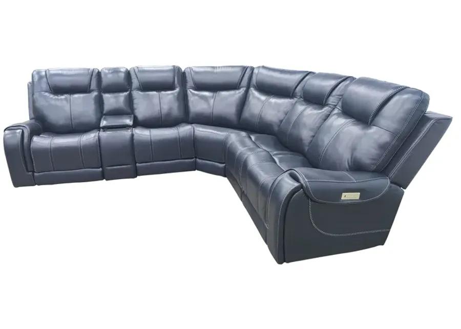 Oakley 6 Piece Power Headrest Reclining Sectional with Power Lumbar