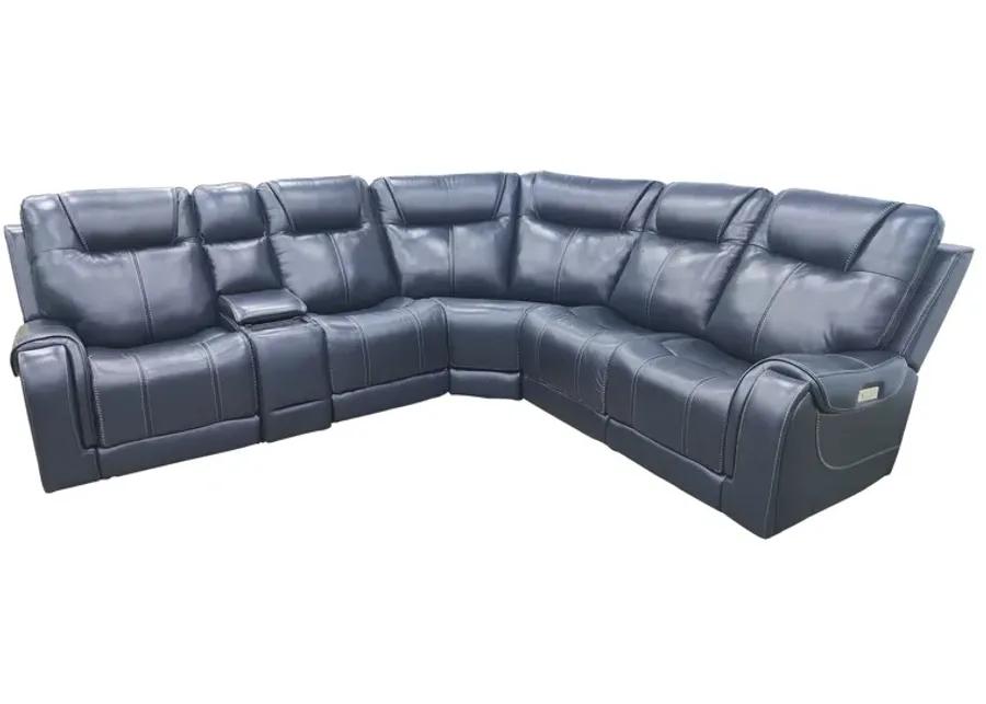 Oakley 6 Piece Power Headrest Reclining Sectional with Power Lumbar