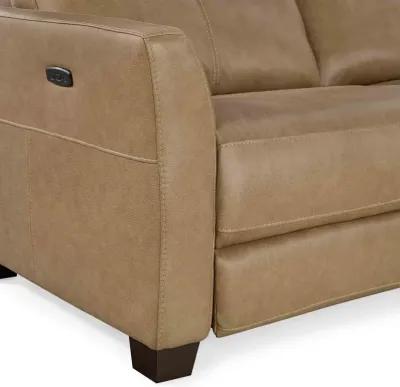 York Chestnut 5 Piece Power Headrest Reclining Sectional