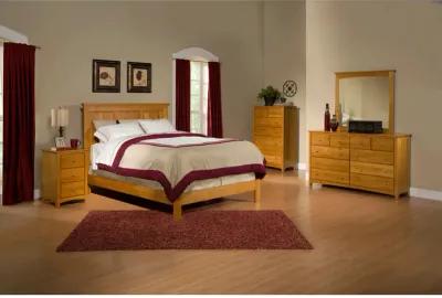 Shaker Alder Honey Queen Panel Bed