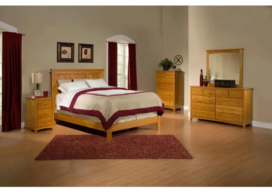 Shaker Alder Honey King Panel Bed