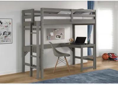 Cambridge Grey Twin Loft Desk Bunk Bed