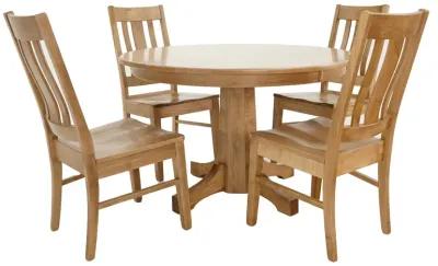 Cambridge Smokey Taupe 5 Piece Dining Set (Round Table with 4 Side Chairs)