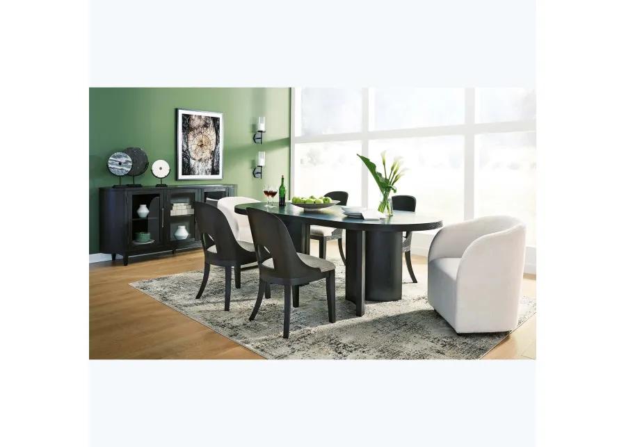 Rowanbeck 7 Piece Dining Set (Table with 4 Side Chairs and 2 Upholstered Arm Chairs)