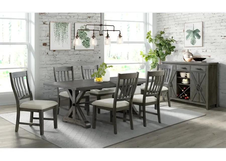 Sawbuck 7 Piece Dining Set (Table with 6 Side Chairs)