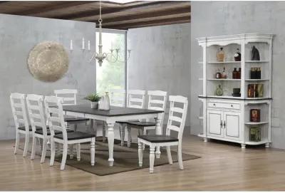 French Country 9 Piece Dining Set (Rectangular Table with 8 Side Chairs)