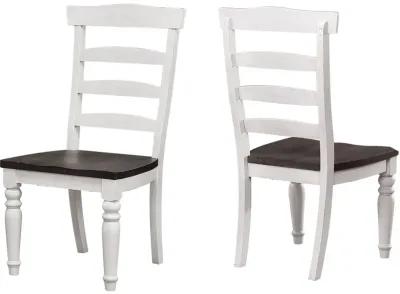 French Country 5 Piece Dining Set (Round Table with 4 Side Chairs)