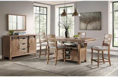 Highland 5 Piece Counter Set (Counter Height Table with 4 Ladder Back Stools)