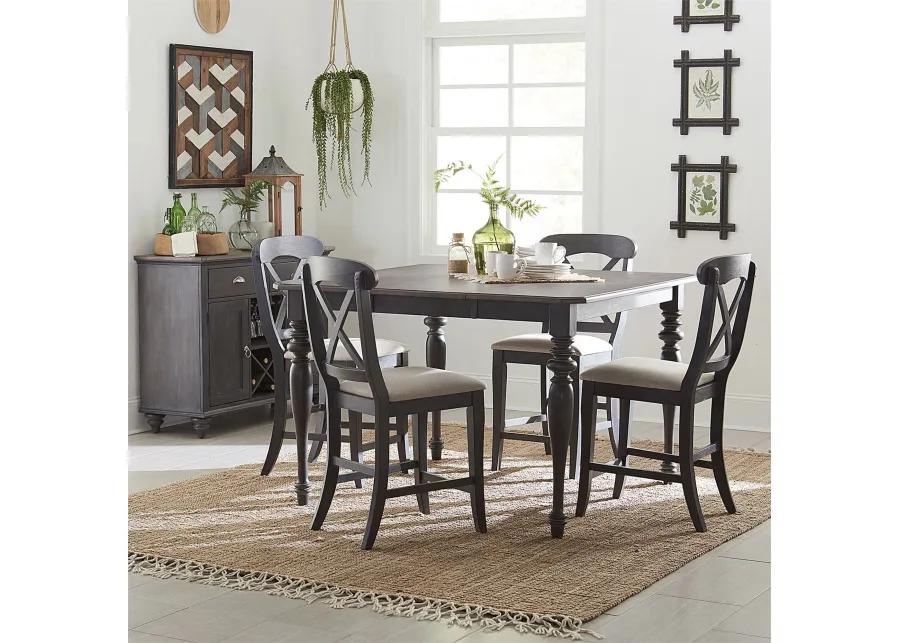 Ocean Isle 5 Piece Counter Set (Gathering Table with 4 Stools)