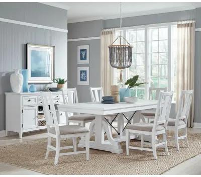 Heron Cove 7 Piece Dining Set (Trestle Table with 6 Side Chairs)