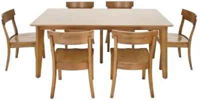 Daniel's Amish Mid Century 7 Piece Dining Set (Table with 6 Side Chairs)