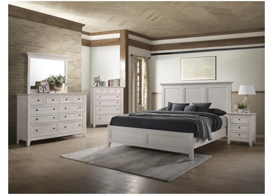 San Mateo White Panel Bed