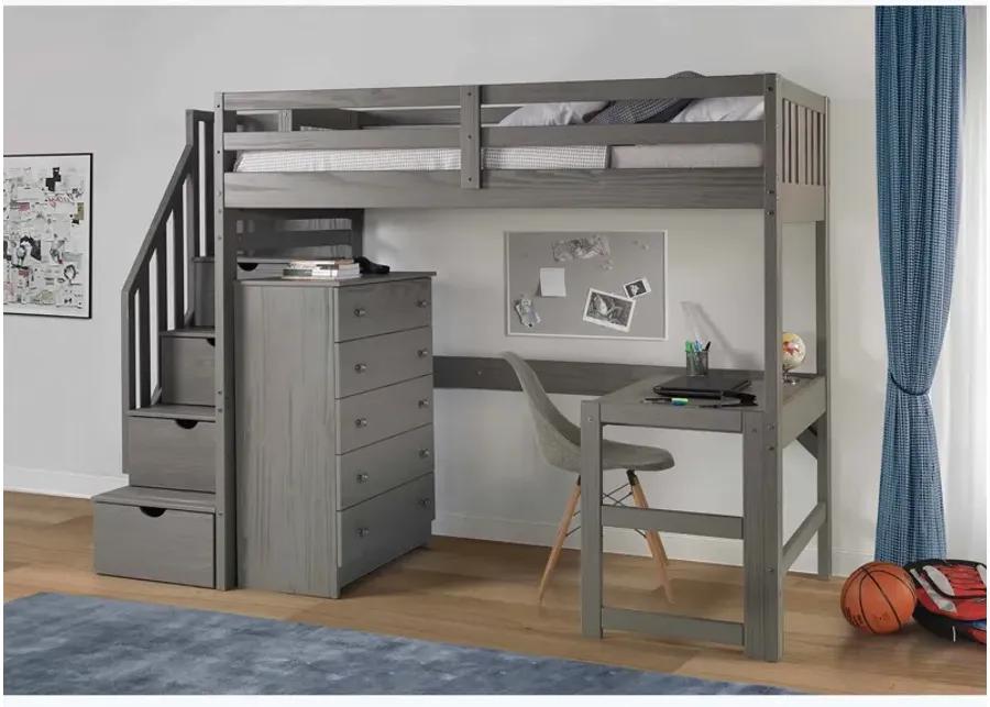 Cambridge Grey Loft Bed / Desk