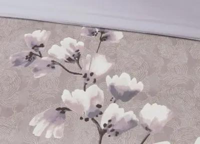 N Natori Sakura Blossom Printed Cotton Sateen 3-Piece Comforter Set