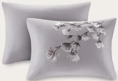 N Natori Sakura Blossom Printed Cotton Sateen 3-Piece Comforter Set