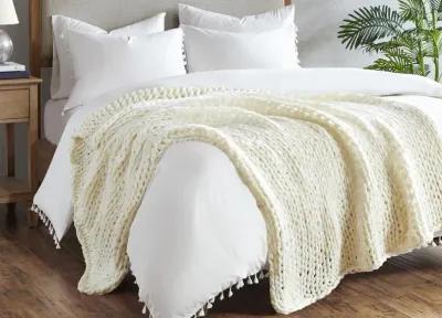 Madison Park Handmade Chunky Double-Knit Throw Blanket Handcrafted