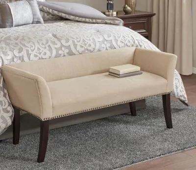 Madison Park Welburn Upholstered Accent Bench - Welburn Cream