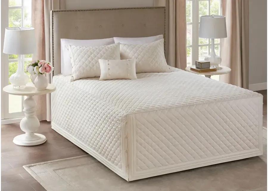 Madison Park Breanna Tailored Quilted Cotton 4-Piece Bedspread Set