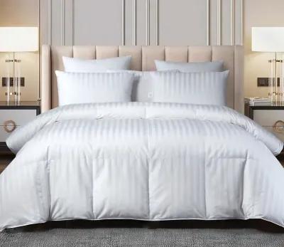 Beautyrest Damask Stripe Goose Down Comforter - Queen