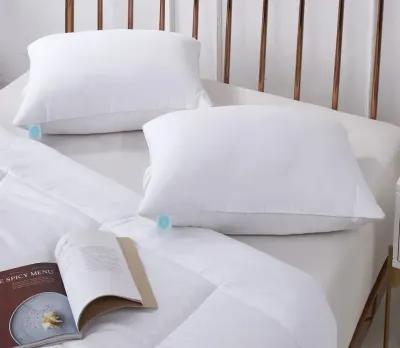 Martha Stewart Cotton Tencel Blend Medium Firm Feather and Down Pillow 2-Pack - Jumbo