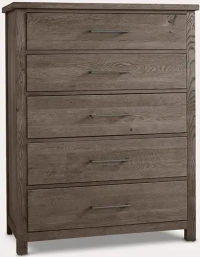 Vaughan Bassett Dovetail Mystic Grey 5-Drawer Wood Chest