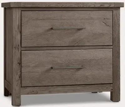 Vaughan Bassett Dovetail Mystic Grey 2-Drawer Wood Nightstand Handcrafted