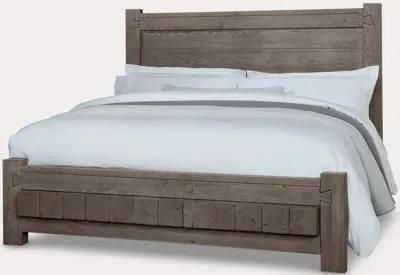 Vaughan Bassett Dovetail Mystic Grey Wood Poster Bed - King