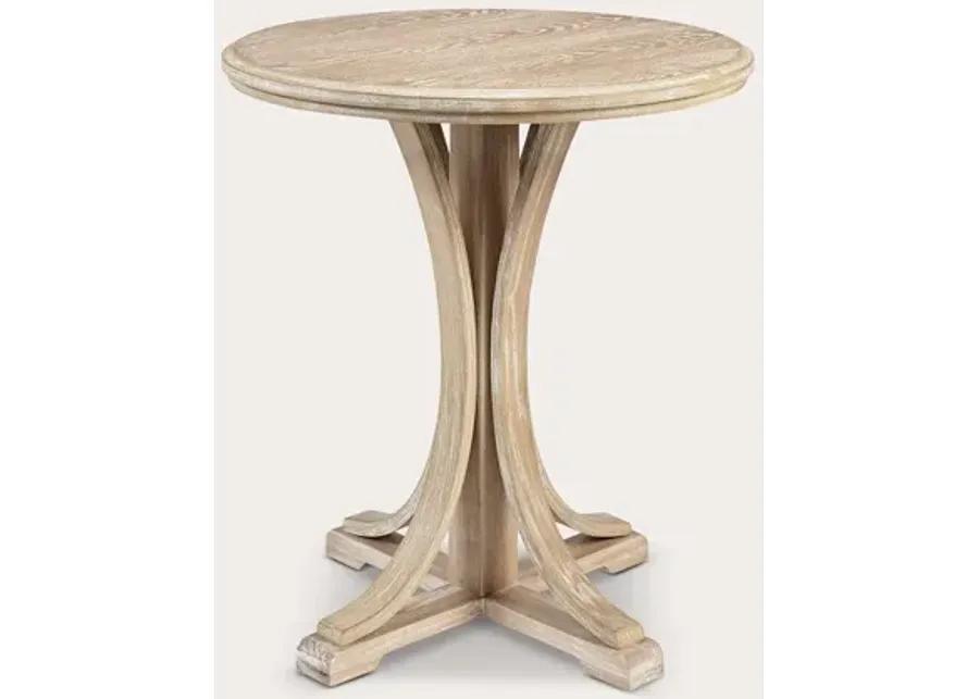 Martha Stewart Fatima Round Wood Accent Table