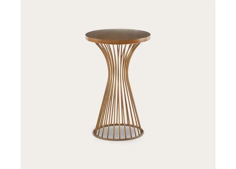 INK + IVY Ink & Ivy Mercer Bronze Metal Round Pedestal Accent Table