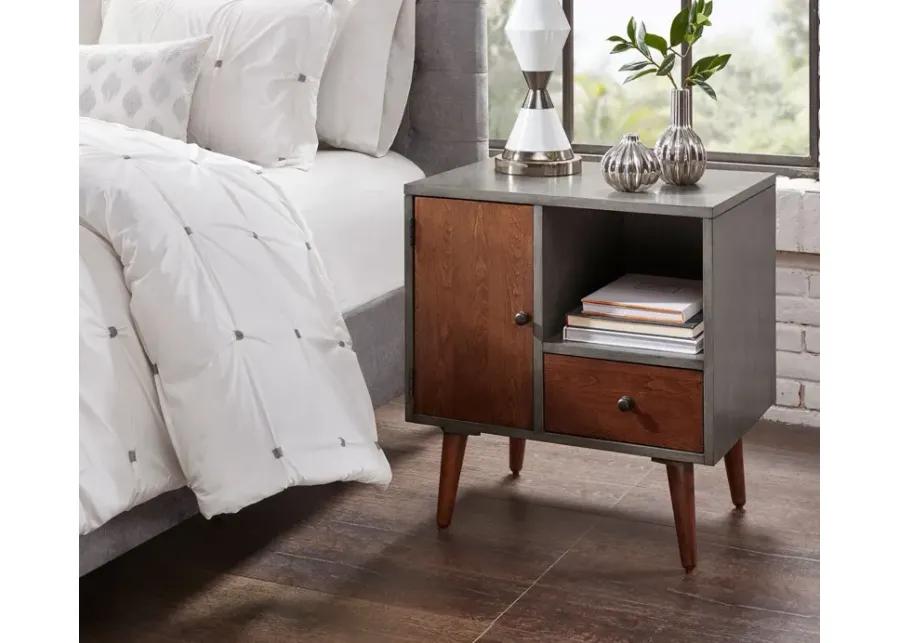 INK + IVY Ink & Ivy Stinson Two-Tone Wood Storage Nightstand