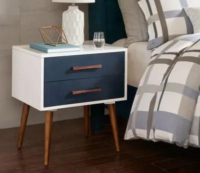 INK + IVY Ink & Ivy Jeremy White 2-Drawer Storage Nightstand