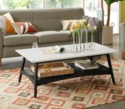 Madison Park Parker Two-Tone Wood Coffee Table - Pecan - One Size