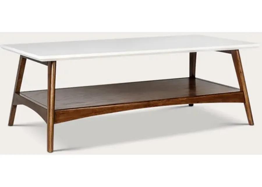 Madison Park Parker Two-Tone Wood Coffee Table - Black - One Size