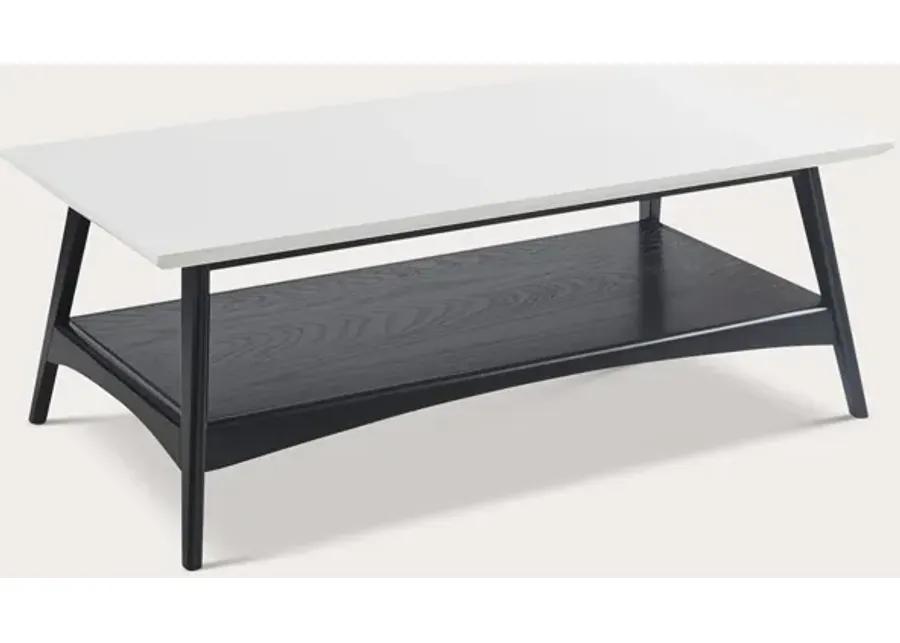 Madison Park Parker Two-Tone Wood Coffee Table - Black - One Size