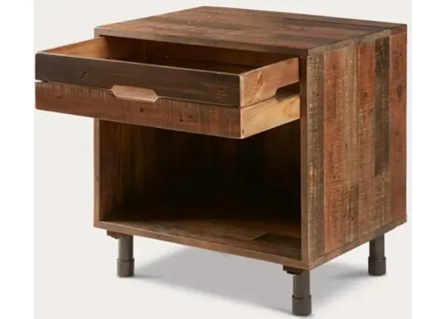 INK + IVY Ink & Ivy Renu 1-Drawer Solid Wood Nightstand