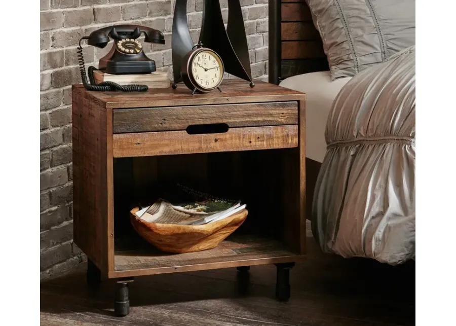 INK + IVY Ink & Ivy Renu 1-Drawer Solid Wood Nightstand