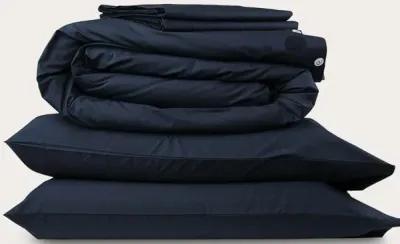 Blu Sleep Ostuni Cotton Percale Sheet Set - Blue - Flex Head Queen