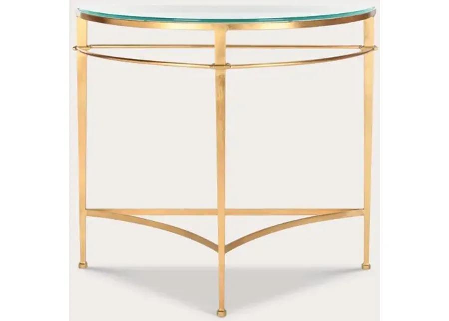 Safavieh Baur Glass Top Metal Console Table - Antique Gold