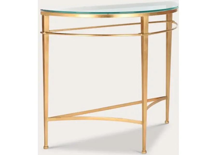 Safavieh Baur Glass Top Metal Console Table - Antique Gold