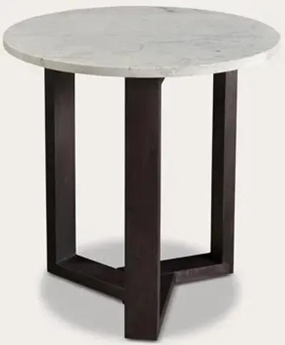 Moe's Furniture Jinxx Charcoal Grey Marble Round Side Table