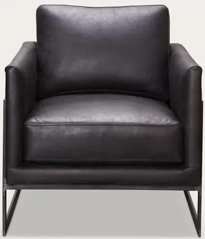 Moe's Furniture Luxley Iron Frame Upholstered Club Chair - Onyx Black