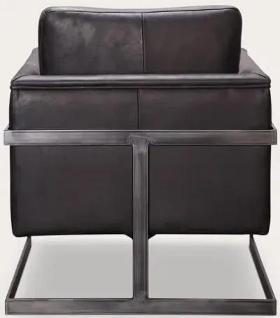 Moe's Furniture Luxley Iron Frame Upholstered Club Chair - Onyx Black