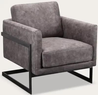 Moe's Furniture Luxley Iron Frame Upholstered Club Chair - Onyx Black