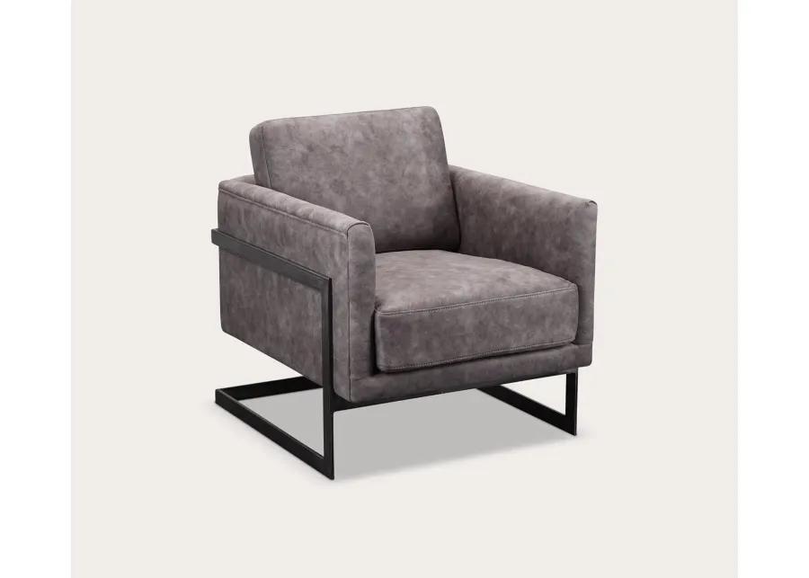 Moe's Furniture Luxley Iron Frame Upholstered Club Chair - Onyx Black