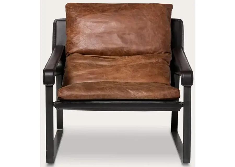 Moe's Furniture Connor Genuine Leather Club Chair