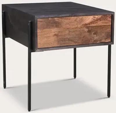 Moe's Furniture Tobin Mango Wood 1-Drawer Side Table