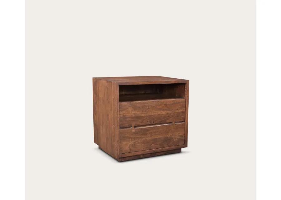 Moe's Furniture Madagasikara Solid Acacia Wood 1-Drawer Nightstand