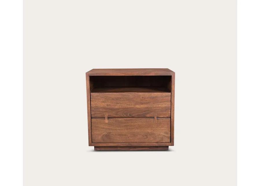 Moe's Furniture Madagasikara Solid Acacia Wood 1-Drawer Nightstand